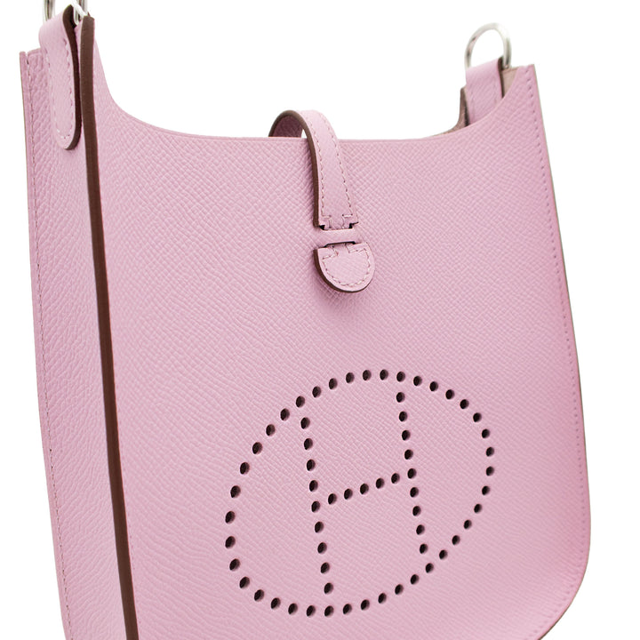HERMÈS 愛馬仕 Evelyne TPM 外縫 錦葵紫 Epsom皮 銀釦 G刻