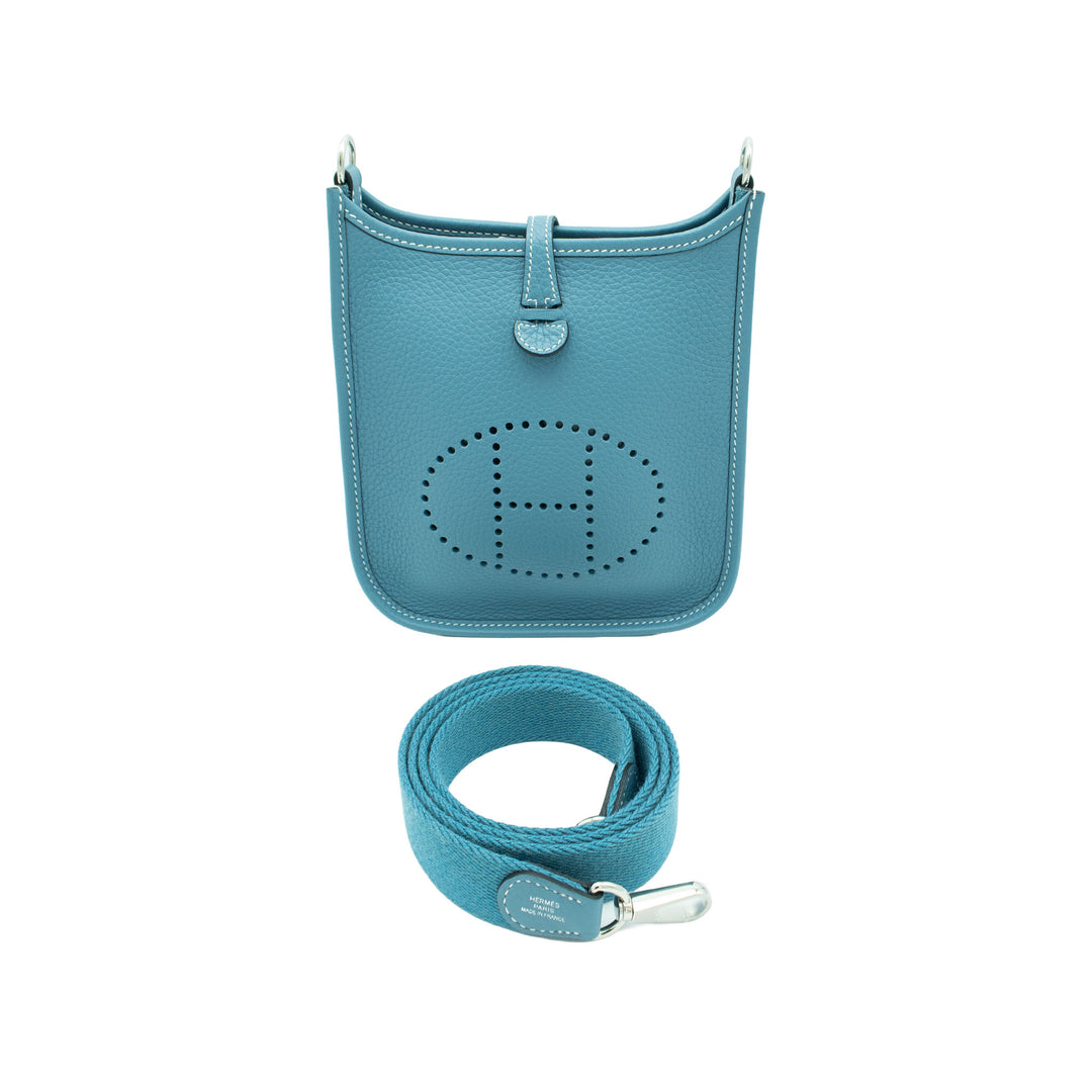 HERMES エルメス エブリンTPM ニューブルージーン トリヨンクレマンス シルバー金具 K刻印