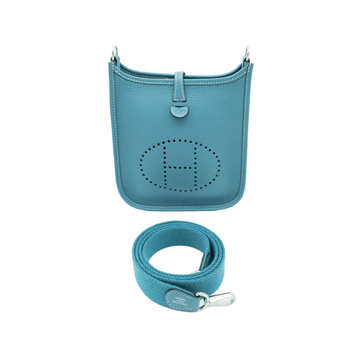HERMES エルメス エブリンTPM ニューブルージーン トリヨンクレマンス シルバー金具 K刻印