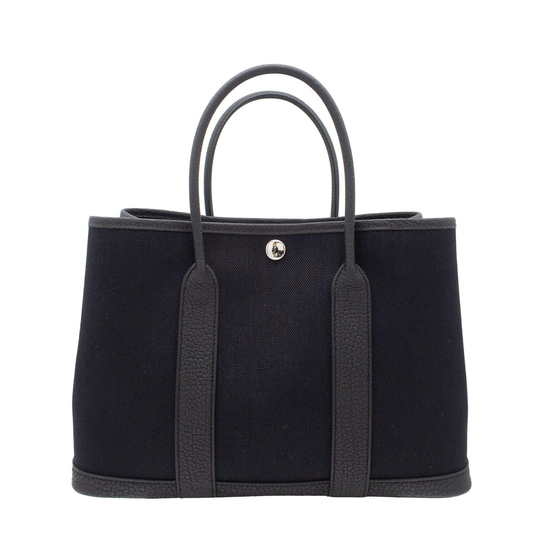 HERMES エルメス ガーデンパーティ TPM ブラック ネゴンダ/トワル シルバー金具 G刻印