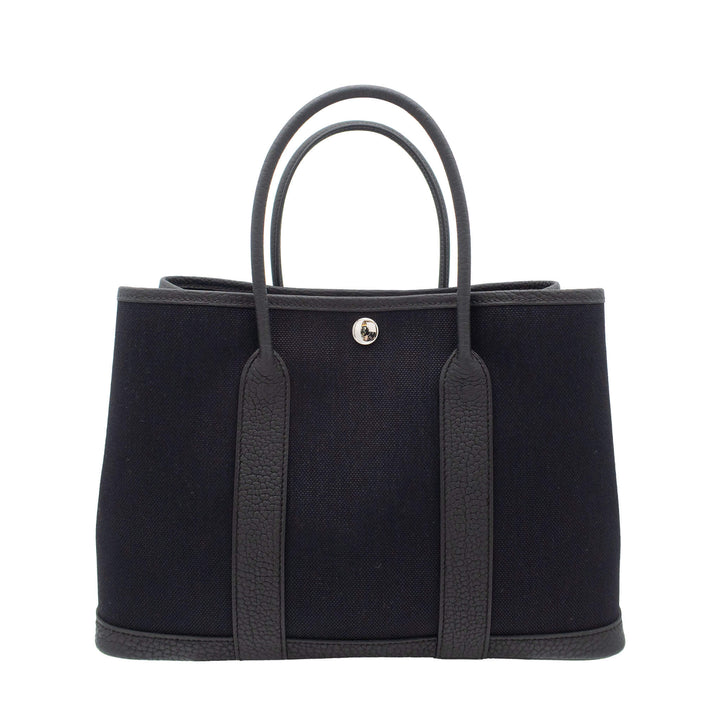 HERMES エルメス ガーデンパーティ TPM ブラック ネゴンダ/トワル シルバー金具 G刻印