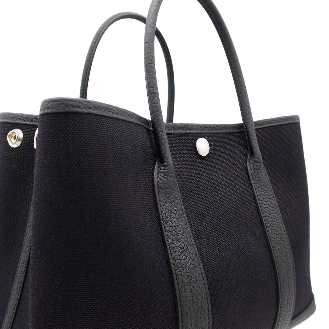HERMES エルメス ガーデンパーティ TPM ブラック ネゴンダ/トワル シルバー金具 G刻印