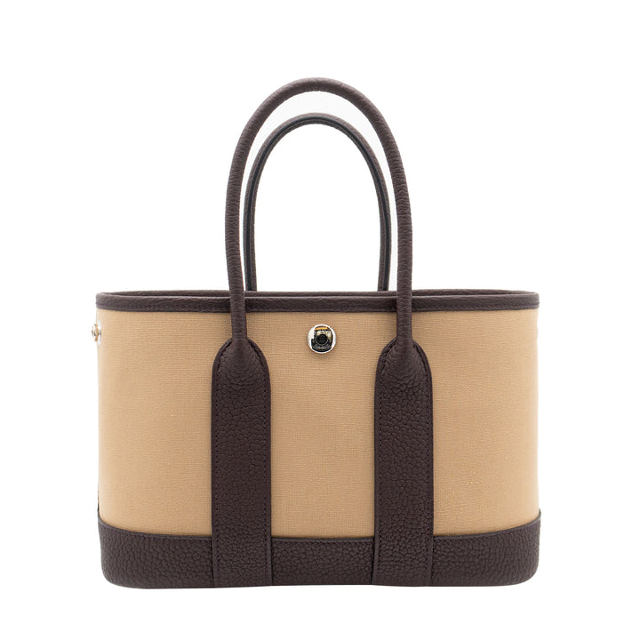 HERMES エルメス ガーデンパーティ ネオ カーキ/ルージュセリエ トワル/ネゴンダ シルバー金具 G刻印