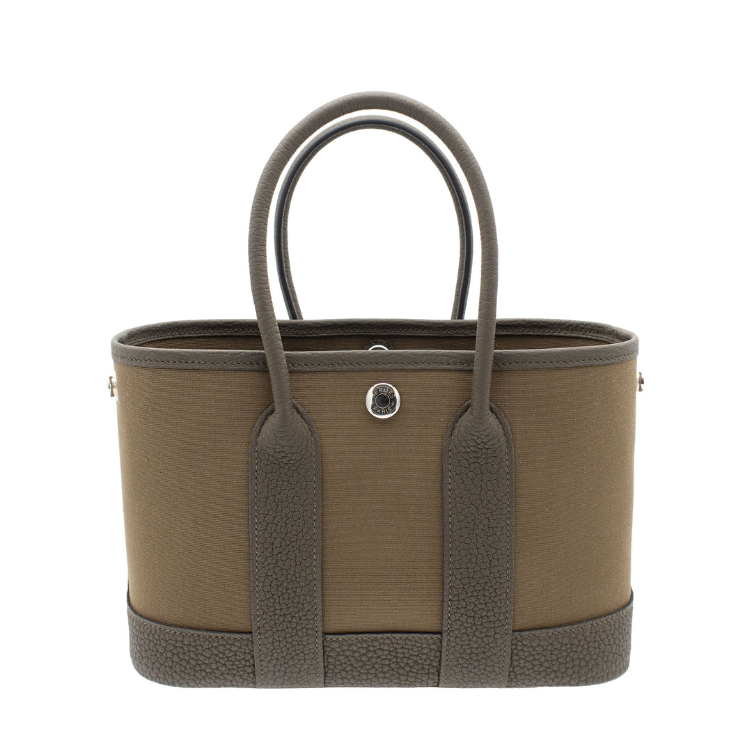HERMES エルメス ガーデンパーティ ネオ ヴェールロデン トワル/ネゴンダ シルバー金具 G刻印 - GINZA CELIA