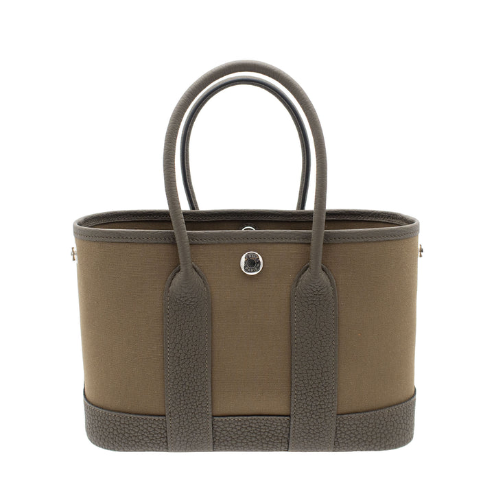 HERMES エルメス ガーデンパーティ ネオ ヴェールロデン トワル/ネゴンダ シルバー金具 G刻印 - GINZA CELIA