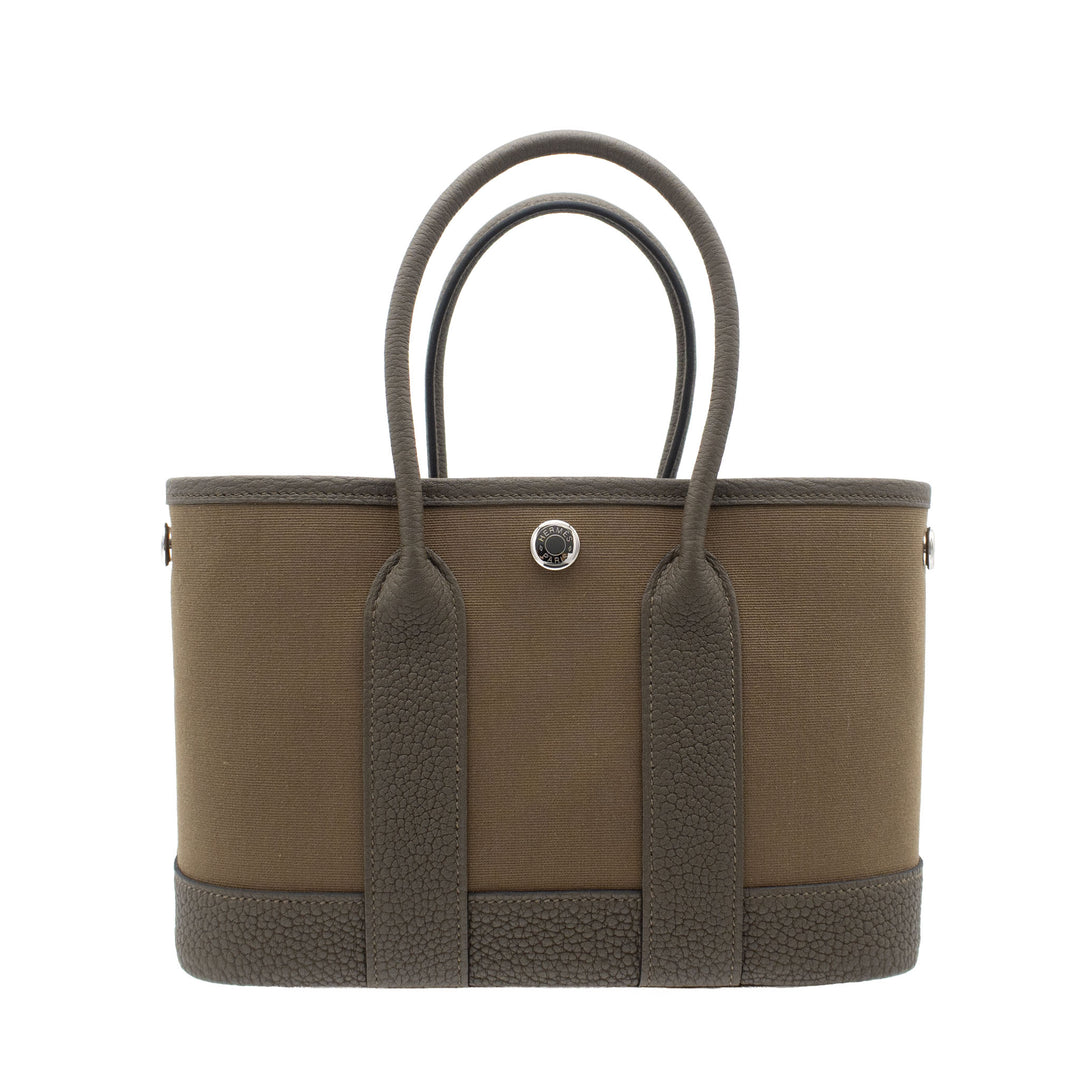 HERMES エルメス ガーデンパーティ ネオ ヴェールロデン トワル/ネゴンダ シルバー金具 G刻印 - GINZA CELIA