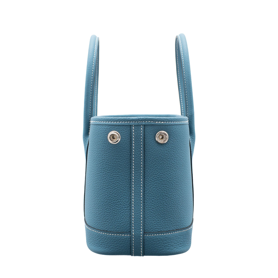 HERMES エルメス ガーデンパーティ ネオ ニューブルージン トゴ シルバー金具 G刻印