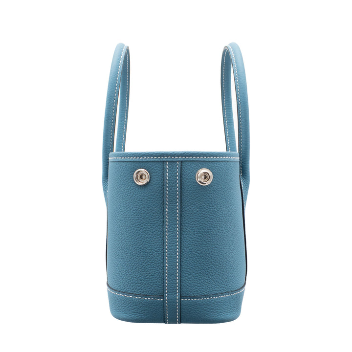 HERMES エルメス ガーデンパーティ ネオ ニューブルージン トゴ シルバー金具 G刻印