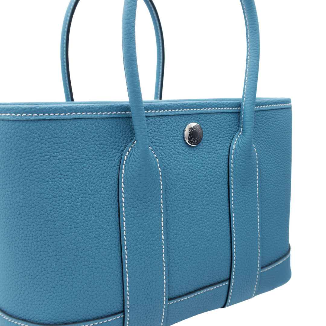 HERMES エルメス ガーデンパーティ ネオ ニューブルージン トゴ シルバー金具 G刻印