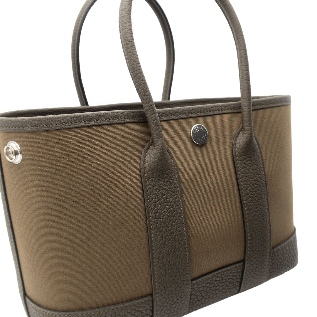 HERMES エルメス ガーデンパーティ ネオ ヴェールロデン トワル/ネゴンダ シルバー金具 G刻印 - GINZA CELIA