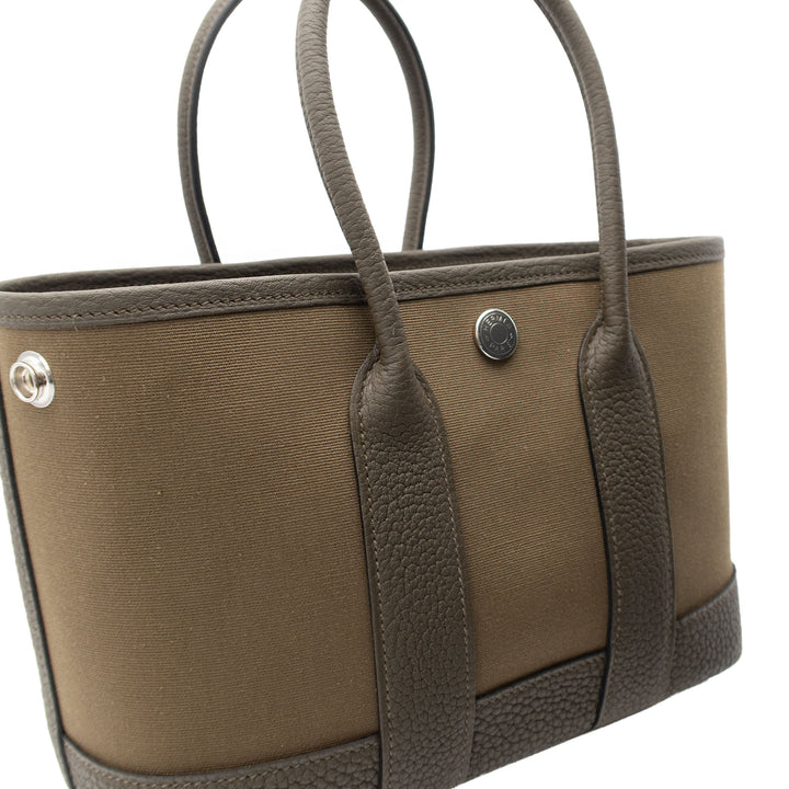 HERMES エルメス ガーデンパーティ ネオ ヴェールロデン トワル/ネゴンダ シルバー金具 G刻印 - GINZA CELIA