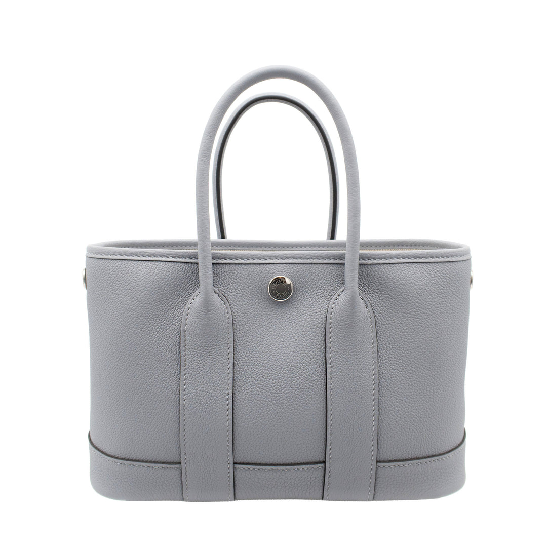 HERMES エルメス ガーデンパーティ ネオ ブルーグラシエ トゴ シルバー金具 G刻印 - GINZA CELIA