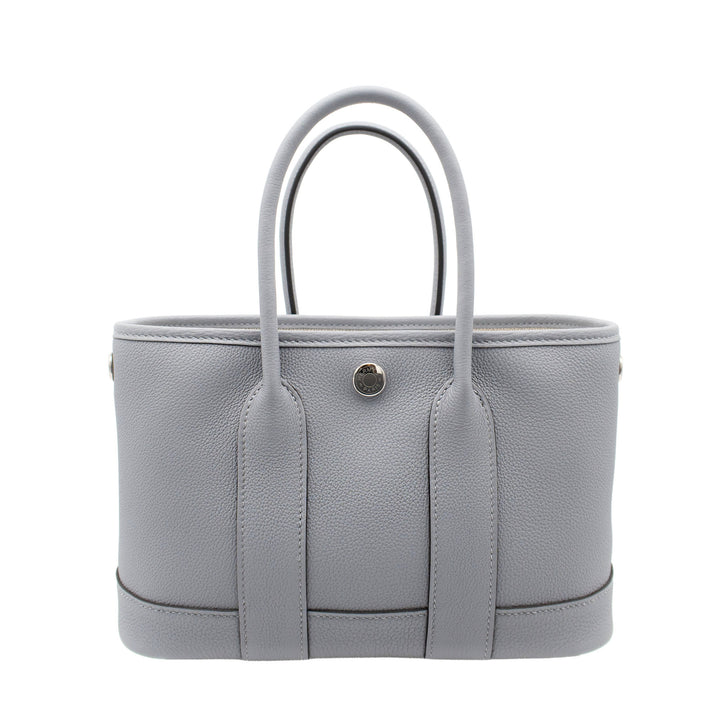 HERMES エルメス ガーデンパーティ ネオ ブルーグラシエ トゴ シルバー金具 G刻印 - GINZA CELIA