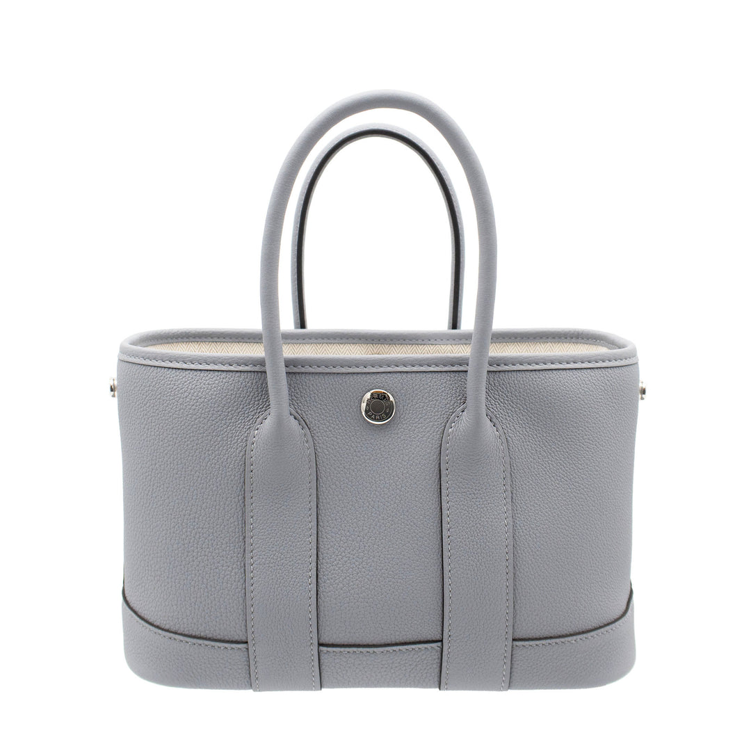 HERMES エルメス ガーデンパーティ ネオ ブルーグラシエ トゴ シルバー金具 G刻印 - GINZA CELIA