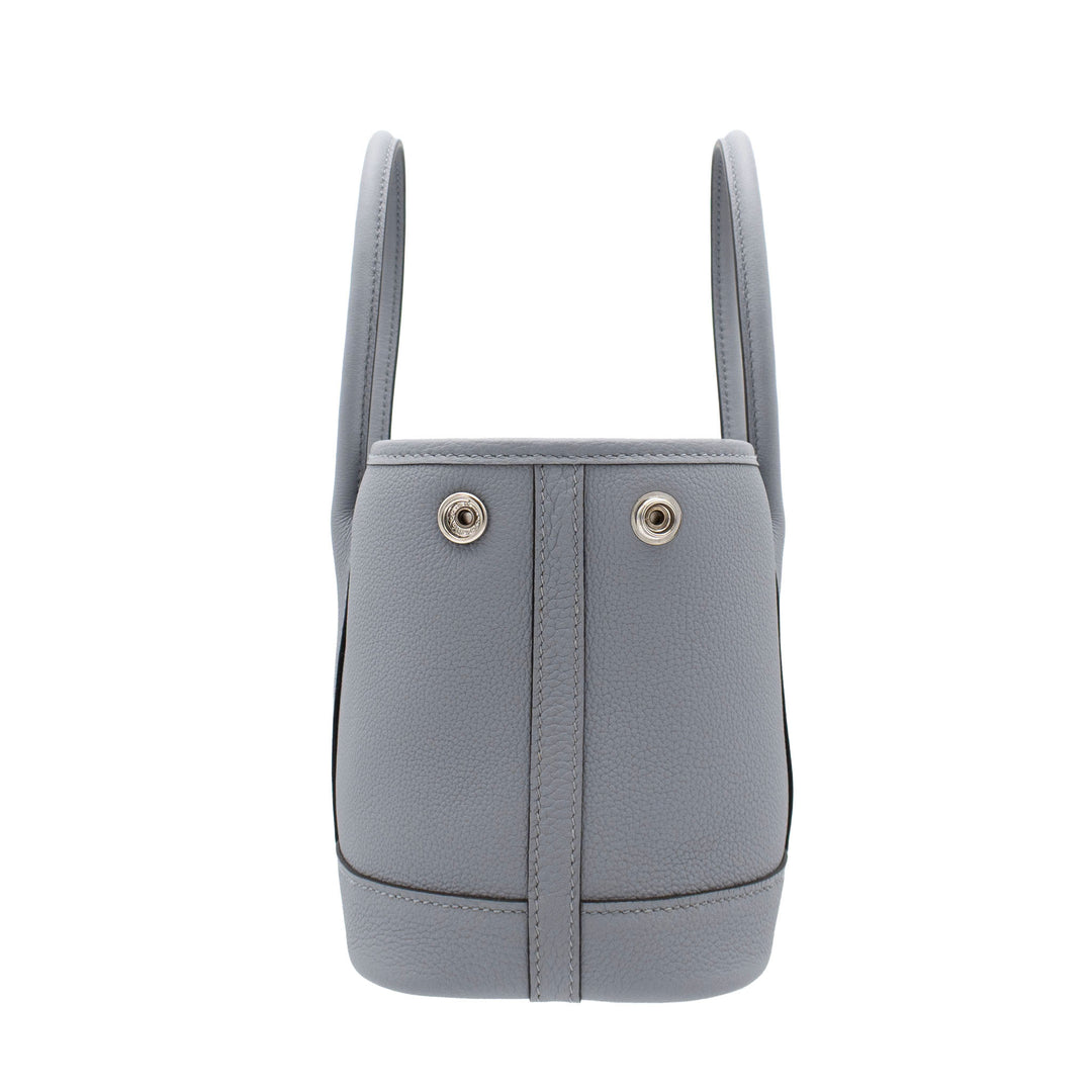 HERMES エルメス ガーデンパーティ ネオ ブルーグラシエ トゴ シルバー金具 G刻印 - GINZA CELIA