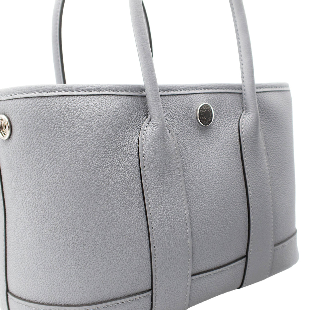 HERMES エルメス ガーデンパーティ ネオ ブルーグラシエ トゴ シルバー金具 G刻印 - GINZA CELIA
