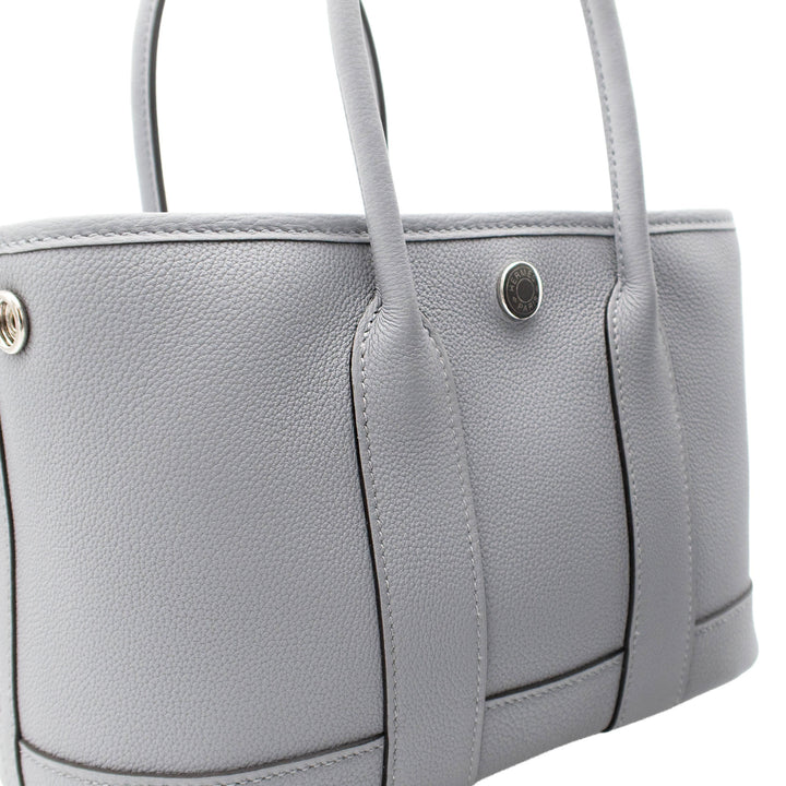 HERMES エルメス ガーデンパーティ ネオ ブルーグラシエ トゴ シルバー金具 G刻印 - GINZA CELIA