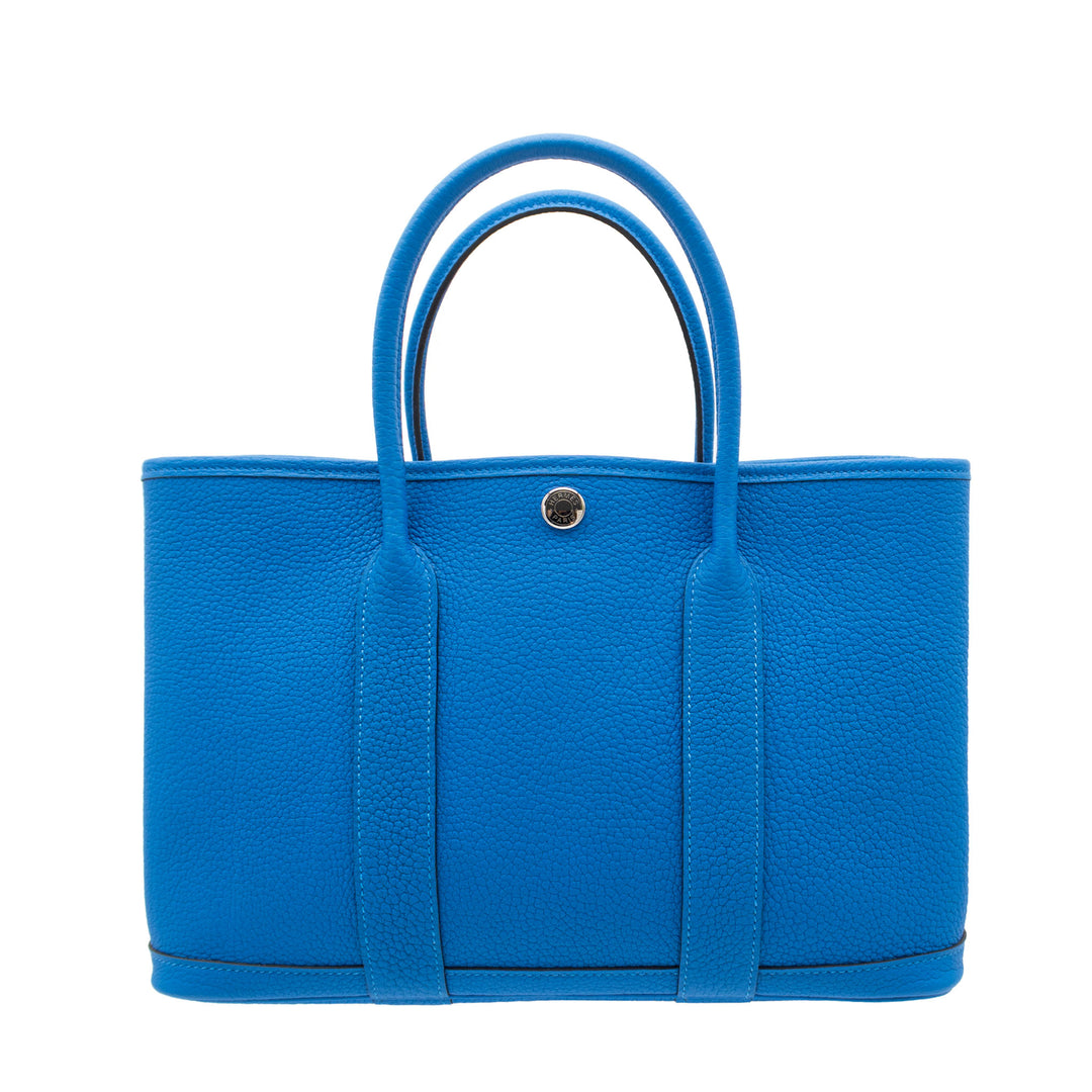HERMES エルメス ガーデンパーティ TPM ブルーイドラ ネゴンダ シルバー金具 W刻印 - GINZA CELIA