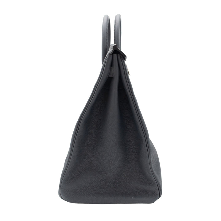 HERMÈS 愛馬仕 Haut à Courroies HAC 40 霧霾灰 Togo皮 銀釦 W刻