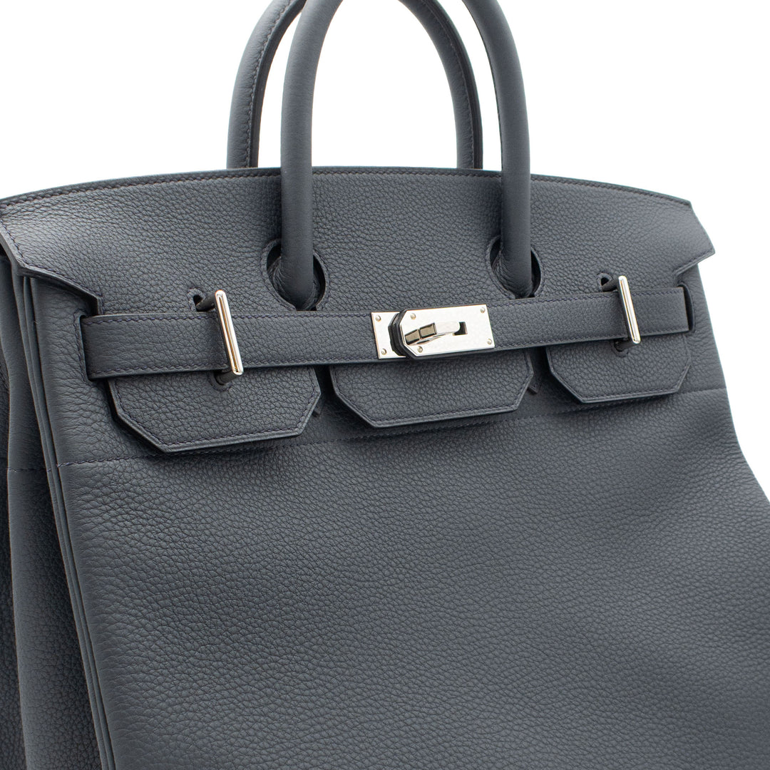 HERMÈS 愛馬仕 Haut à Courroies HAC 40 霧霾灰 Togo皮 銀釦 W刻