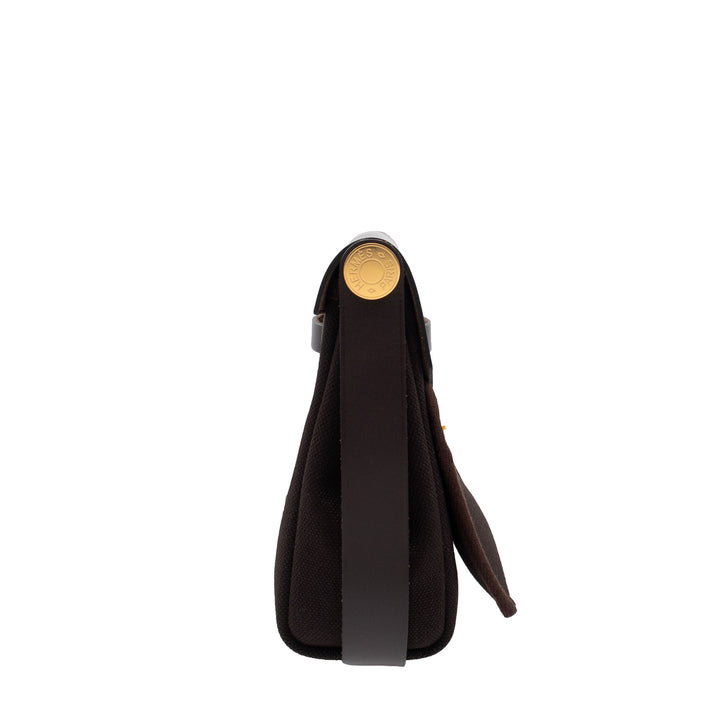 HERMES エルメス エールバッグ ジップ ミニ エベンヌ トワル/ヴァッシュハンター ゴールド金具 K刻印 - GINZA CELIA