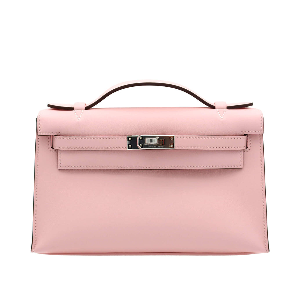 HERMES エルメス ポシェットケリー ローズサクラ スイフト シルバー