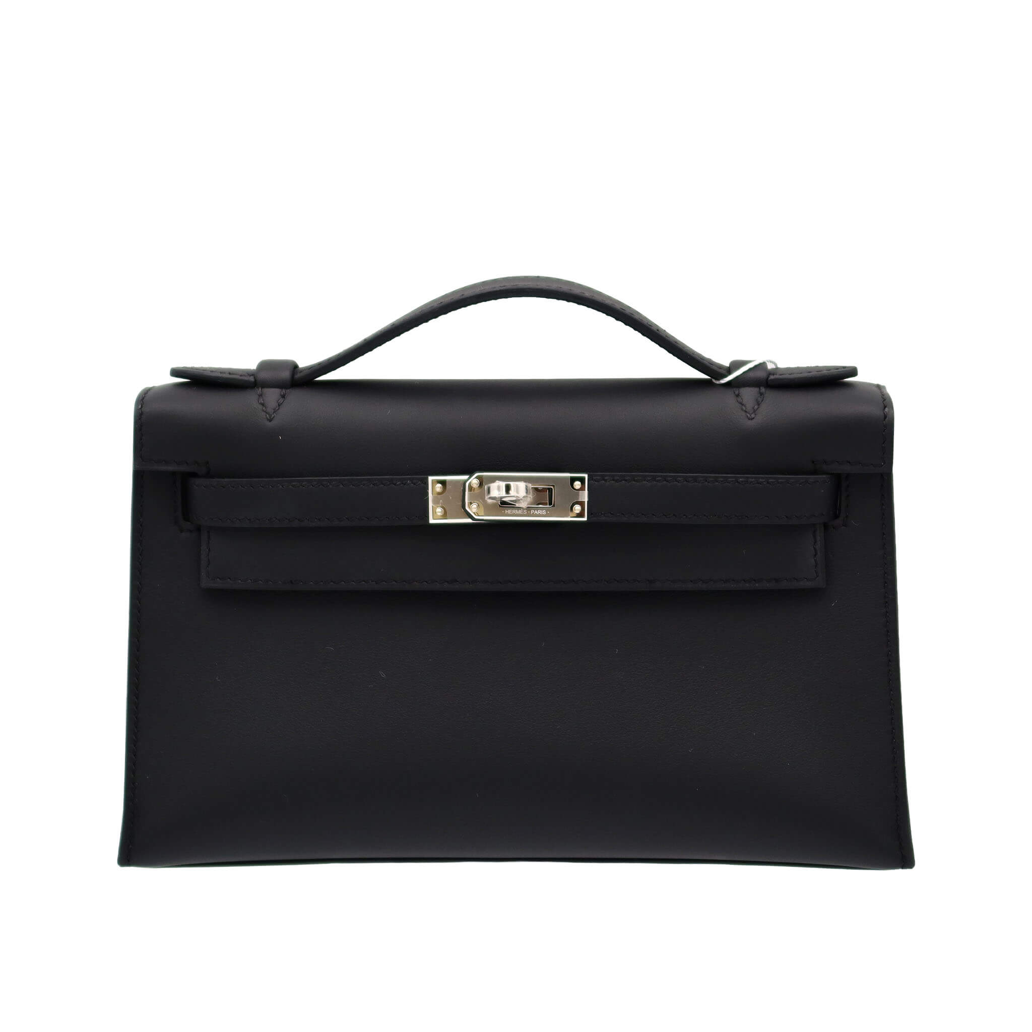 HERMES エルメス ポシェットケリー ブラック スイフト シルバー金具 K