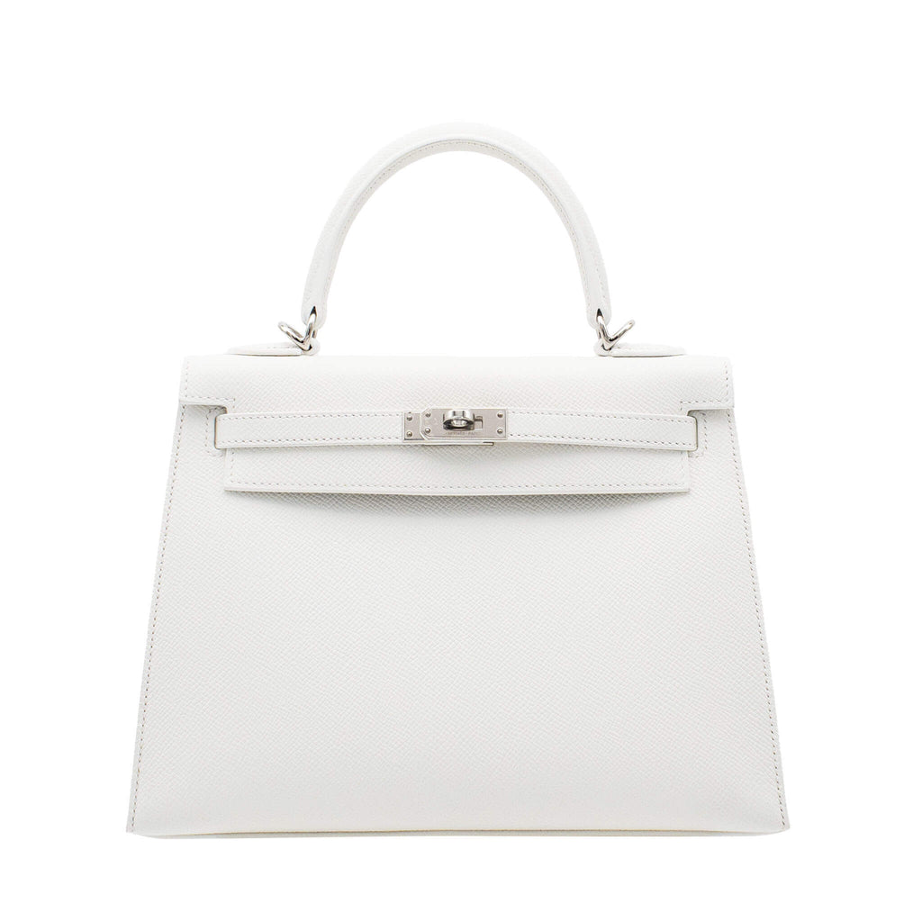 HERMES エルメス ケリー25 セリエ ニューホワイト エプソン シルバー