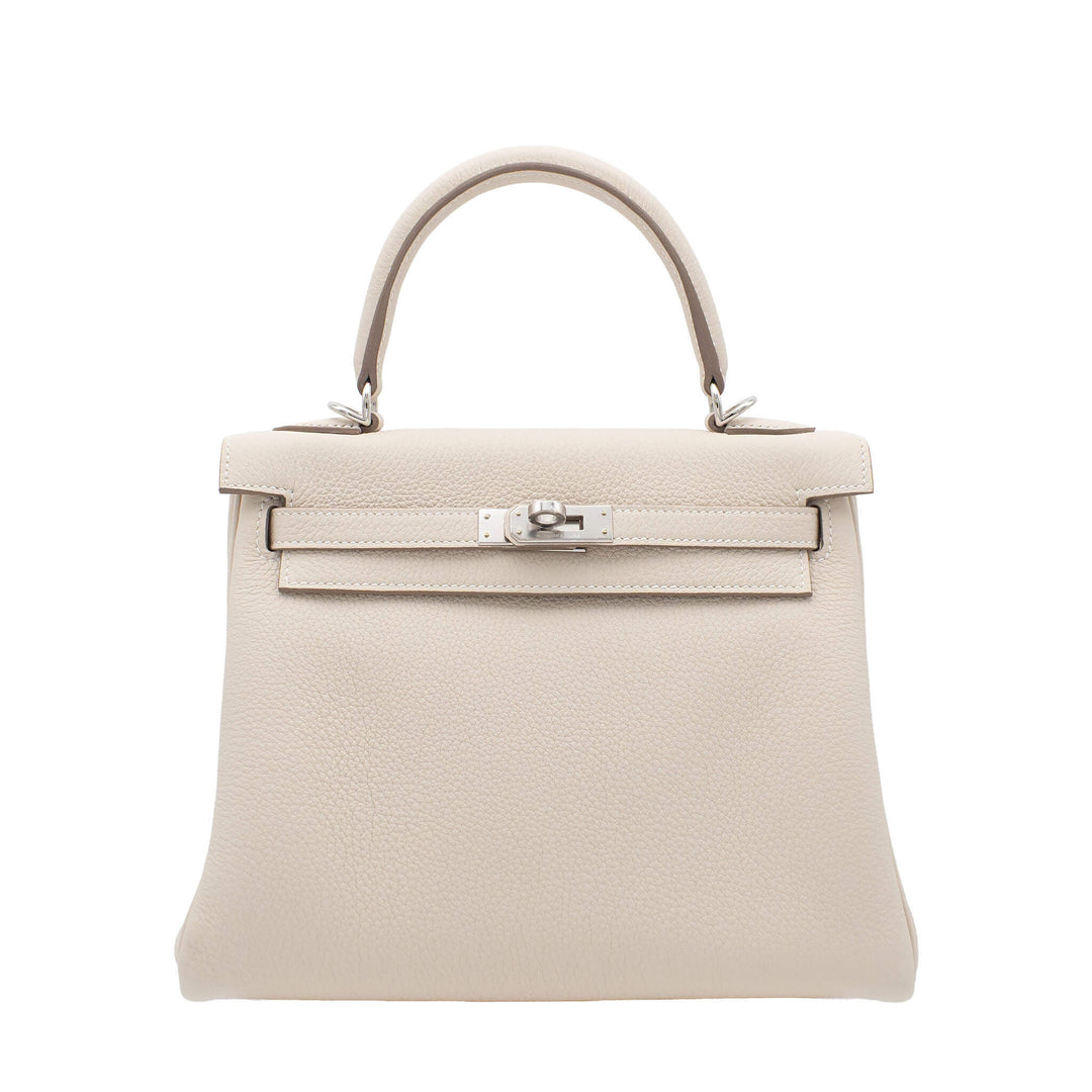 HERMES エルメス ケリー25 クレ トゴ シルバー金具 G刻印 - GINZA CELIA