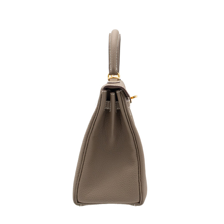 Hermès Kelly 25 Etoupe Togo Gold Hardware (GHW) Stempel K