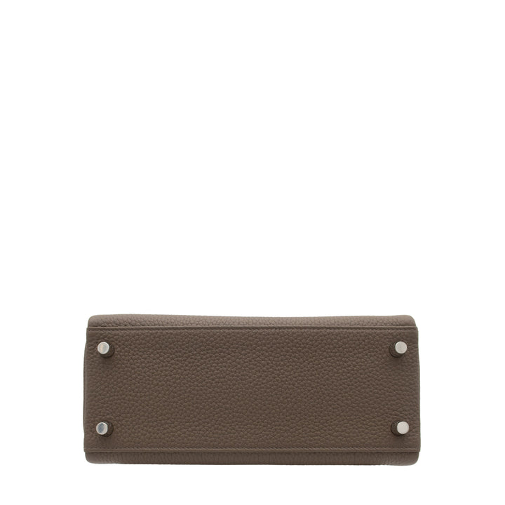 HERMÈS Kelly 25 Taupe Togo Palladium Hardware (PHW) Stamp G