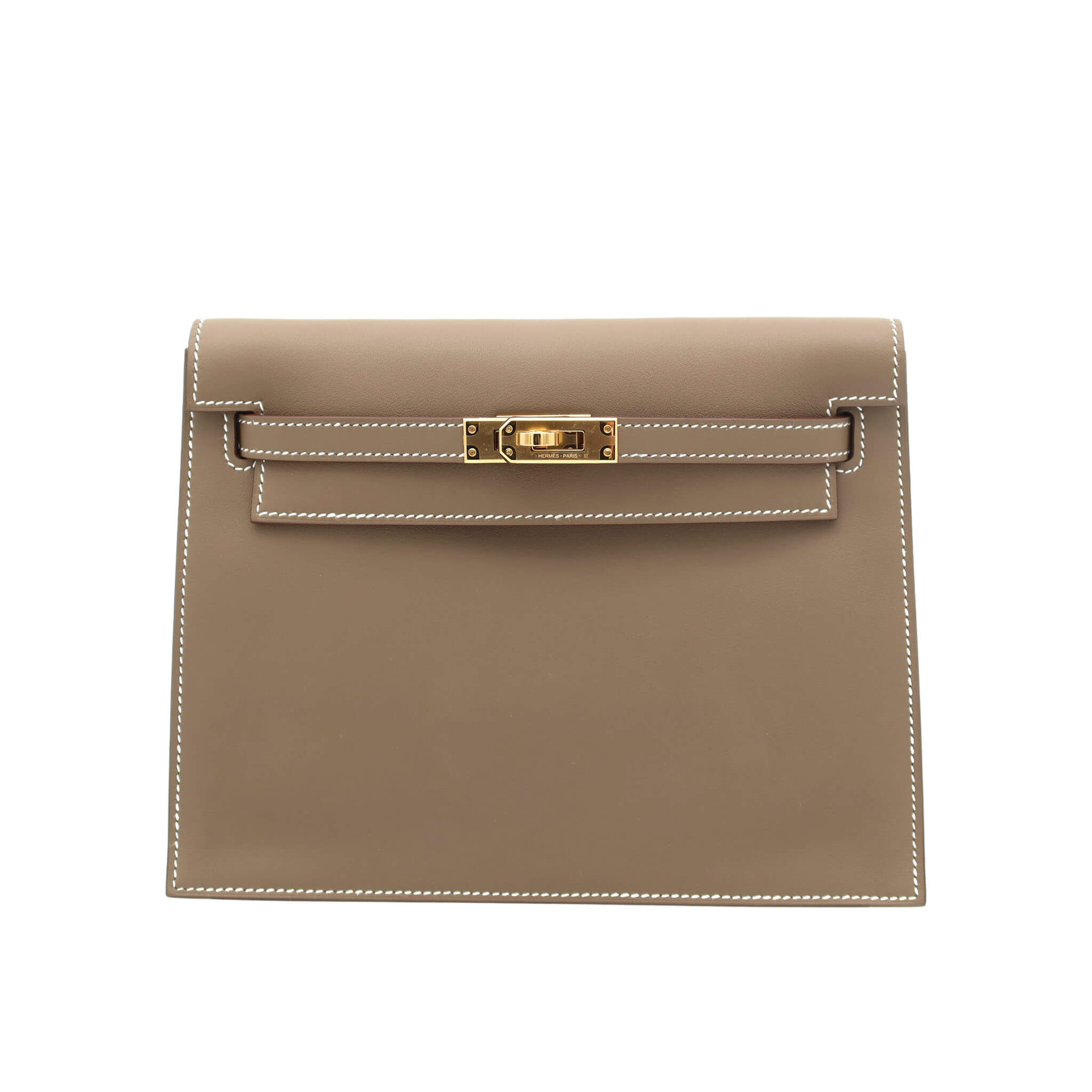 HERMES エルメス ケリーダンス エトゥープ スイフト ゴールド金具 W 刻印