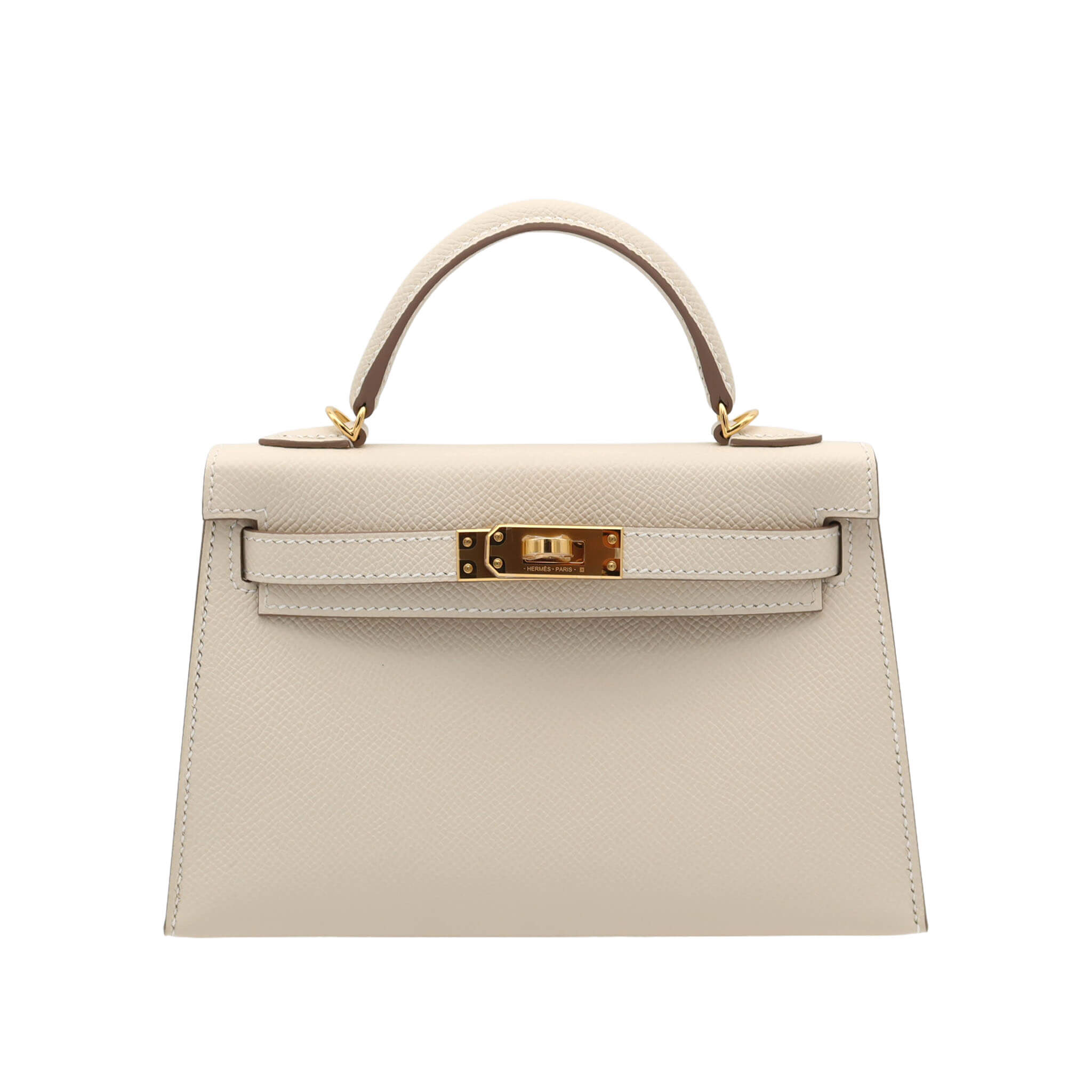 HERMES エルメス ミニケリー ドゥ クレ エプソン ゴールド金具 K 刻印