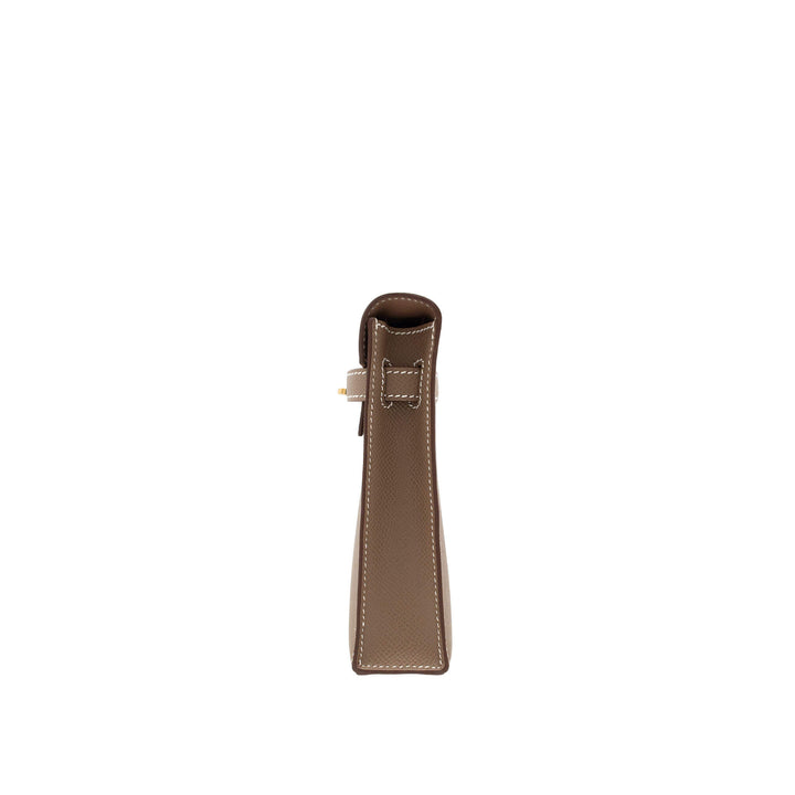 HERMES エルメス ケリーエラン エトゥープ エプソン ゴールド金具 G刻印