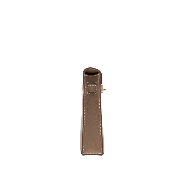 HERMES エルメス ケリーエラン エトゥープ エプソン ゴールド金具 G刻印