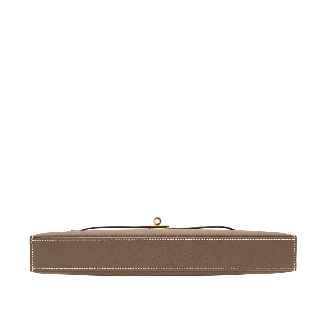HERMES エルメス ケリーエラン エトゥープ エプソン ゴールド金具 G刻印
