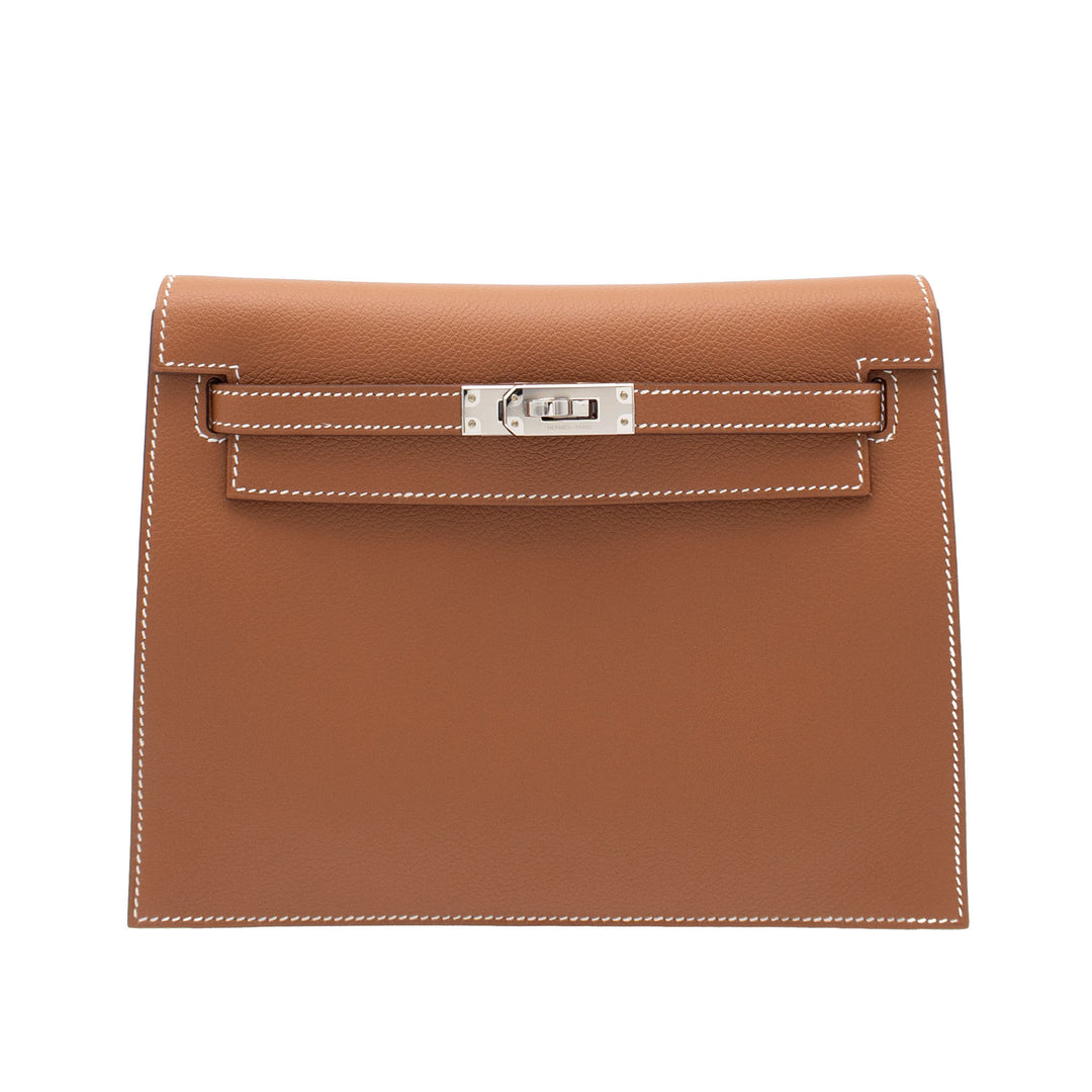 HERMÈS Kelly Dance Gold Evercolor Palladium Hardware Stamp G
