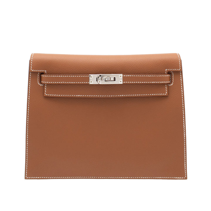 HERMÈS Kelly Dance Gold Evercolor Palladium Hardware Stamp G