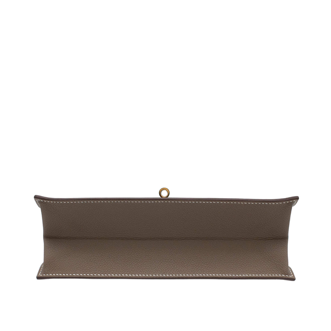 HERMÈS Kelly Danse Etoupe Evercolor Palladium Hardware (PHW) Stamp W