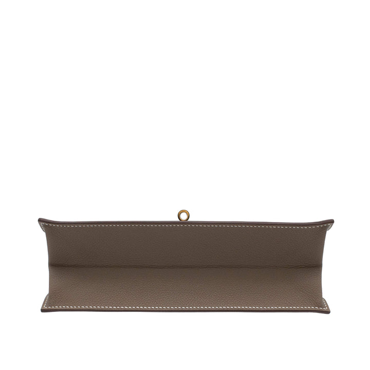 HERMÈS Kelly Danse Etoupe Evercolor Palladium Hardware (PHW) Stamp W