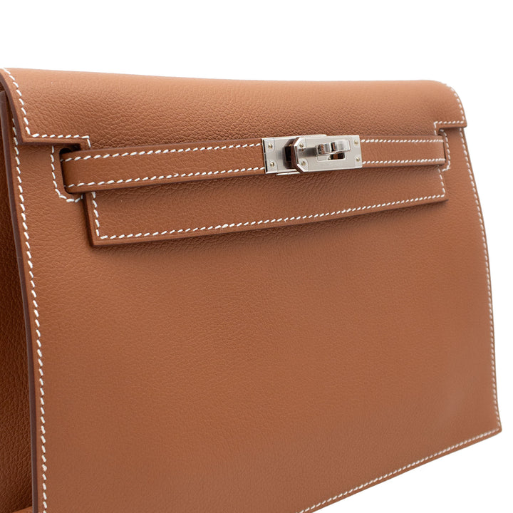 HERMÈS Kelly Dance Gold Evercolor Palladium Hardware Stamp G