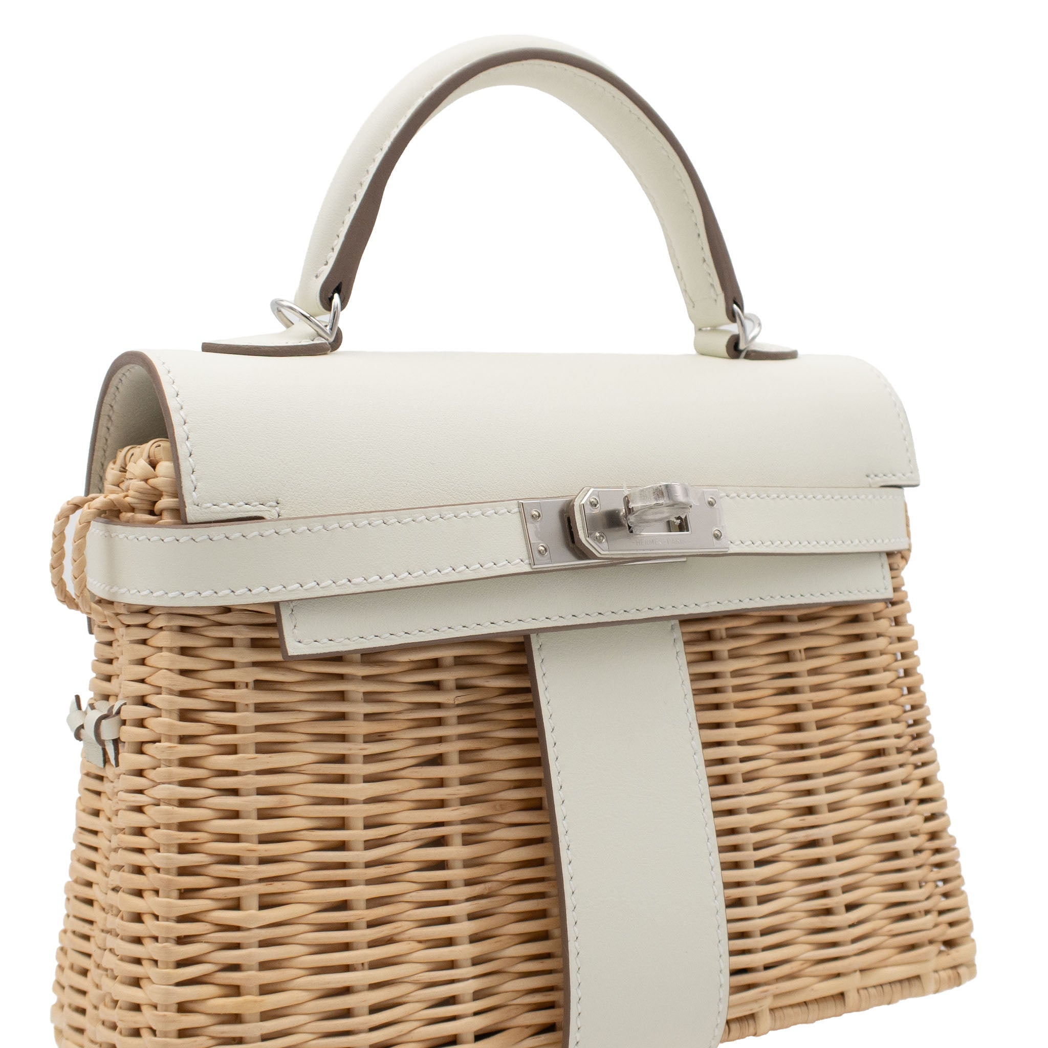 HERMES エルメス ケリーピクニック ミニ ナチュラル/マッシュルーム 柳