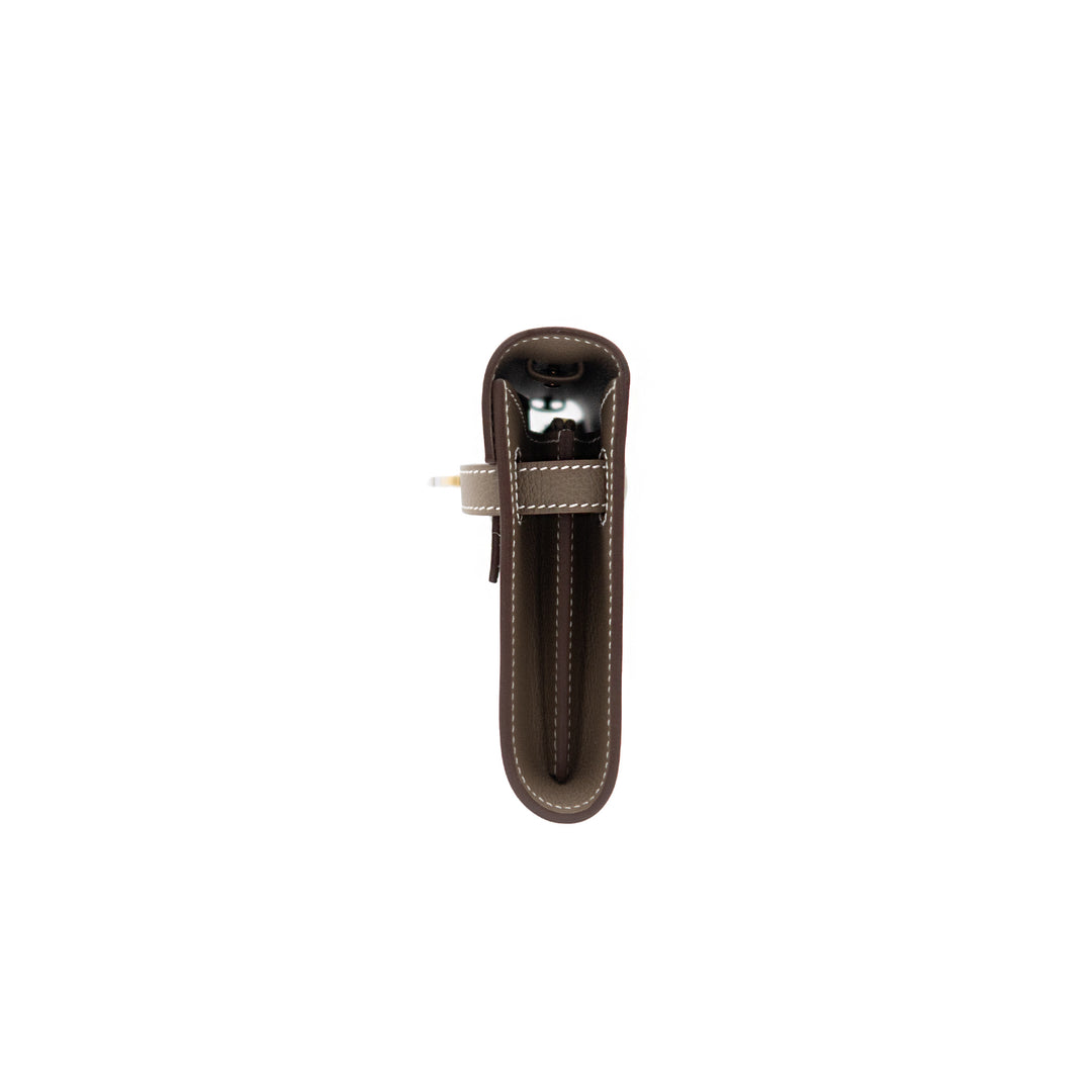 HERMES エルメス ケリーウォレット トゥーゴー エトゥープ エバーカラー ゴールド金具 G刻印 - GINZA CELIA