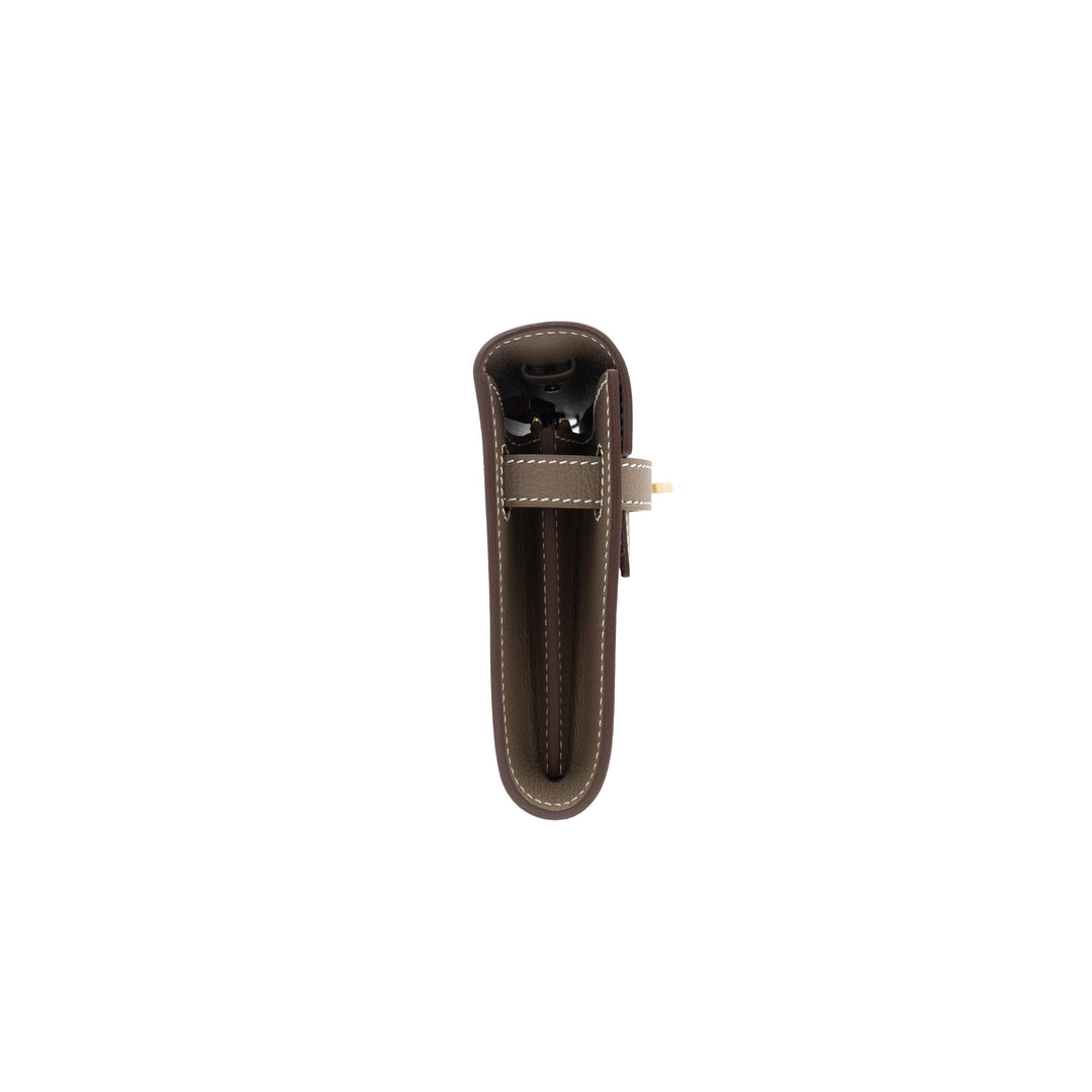 HERMES エルメス ケリーウォレット トゥーゴー エトゥープ エバーカラー ゴールド金具 G刻印 - GINZA CELIA