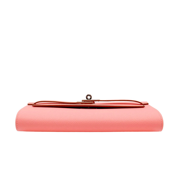 HERMES エルメス ケリーウォレット トゥーゴー ローズコンフェッティ エプソン シルバー金具 G刻印 - GINZA CELIA