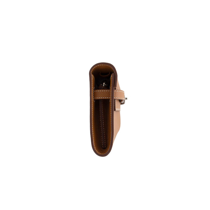 HERMES エルメス ケリーウォレット トゥーゴー ゴールド エプソン シルバー金具 G刻印