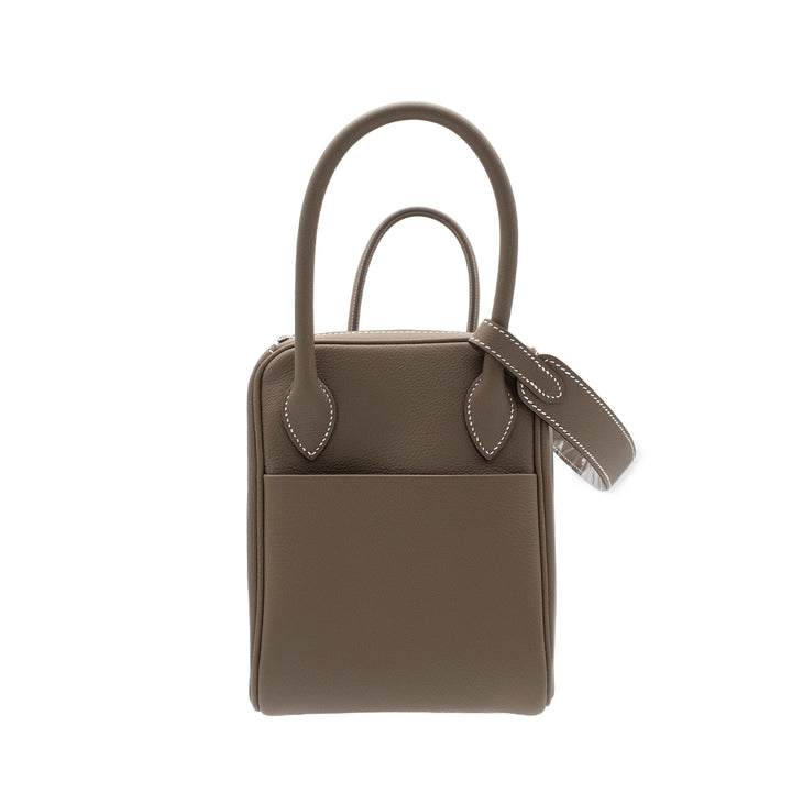 Hermès Lindy 26 Etoupe Evercolor PHW, Stempel G