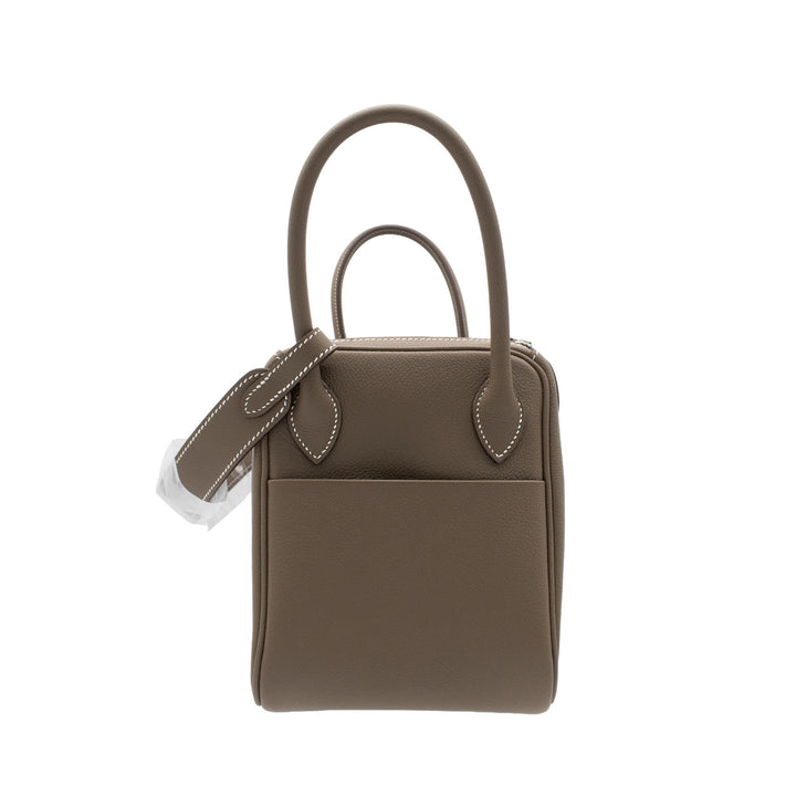 Hermès Lindy 26 Etoupe Evercolor PHW, Stempel G