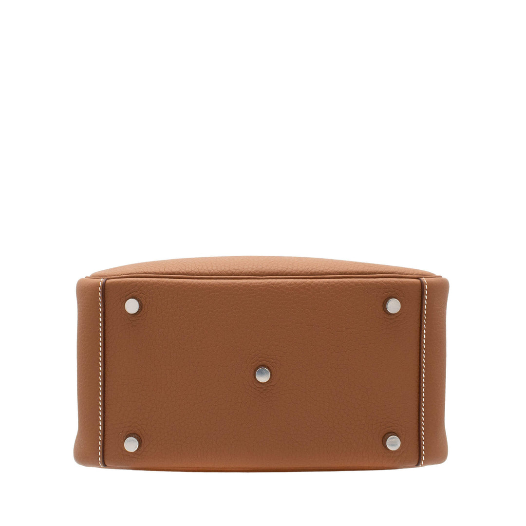 HERMÈS Lindy 26 Gold Clemence PHW Stamp K