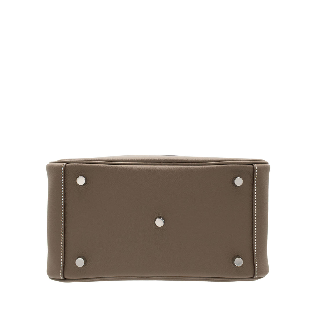 Hermès Lindy 26 Etoupe Evercolor PHW, Stempel G